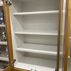 【リユ-スのサカイ広島石内店】ジモティ割/2枚扉食器棚/クリ-ニング済み/HG-6967/広島市　家具　HG-6966/中区　家具　佐伯区　家具　南区　家具　西区　家具　東区　家具　中区　家具　安佐南区　家具　安佐北区　家具　安芸区　家具　府中町　家具　海田町　家具　熊野町　家具　坂町　家具の画像