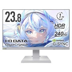 IOデータ GigaCrysta 23.8型 240Hz ゲーミングモニター（ホワイト・KH-GD242UDW）の画像