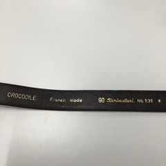 🐊　クロコダイル　ベルト　ブラウン　フランス製の画像