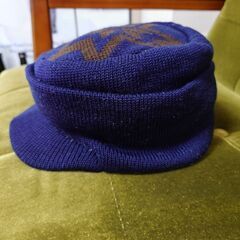 つば付きニットキャップ ニット帽の画像