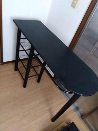 取引中】ナフコ 21スタイルカウンター3点セットハイテーブルセット