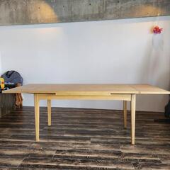 カフェ風　伸縮ダイニングテーブル140→175→210の画像