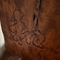 【骨董品】 衝立 一枚板 天然木 オブジェ アンティーク インテリア 虎 の画像