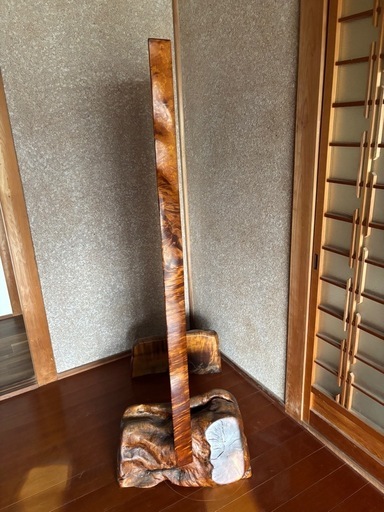 【骨董品】 衝立 一枚板 天然木 オブジェ アンティーク インテリア 虎 