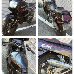 カワサキGPX750R KERKERマフラー/パイプハン仕様/タックロールシート/始動・試走確認済みの画像