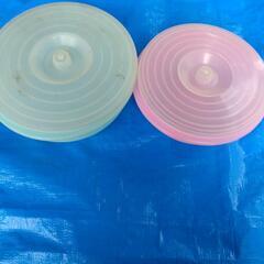 【断捨離中‼️あげます‼️】　保存容器　蓋付き　昭和レトロ　パステルカラーの画像