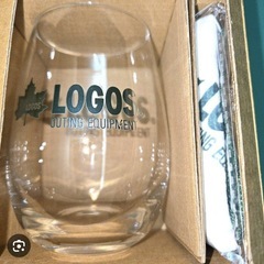 LOGOS ロックグラス マイクロファイバータオル　箱付き　グラスギフトの画像