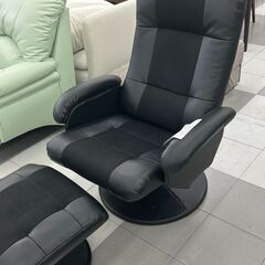 ★リユースのサカイ千葉中央店★期間限定割引有  リクライニングチェア ブラック H95×D103×W76 クリーニング済み TC4363の画像