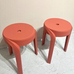 Francfranc スツール2点（レッド）の画像