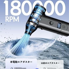 【新品未使用品】エアダスター 電動エアダスター ブロワー 充電式 最強 高速回転の画像