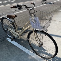 【大人用】整備済中古自転車 パナソニック27型ヴィアトーレ アイボリー色 <自転車のオオムラ 静岡店>の画像