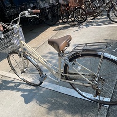 【大人用】整備済中古自転車 パナソニック27型ヴィアトーレ アイボリー色 <自転車のオオムラ 静岡店>の画像