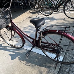 【大人用】整備済中古自転車 アサヒ26型サントス  最廉価 婦人車 赤色 <自転車のオオムラ 静岡店>の画像