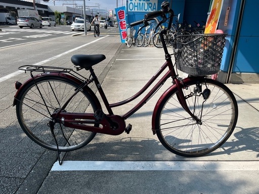 【完売御礼】【大人用】整備済中古自転車 アサヒ26型サントス  最廉価 婦人車 赤色 <自転車のオオムラ 静岡店>