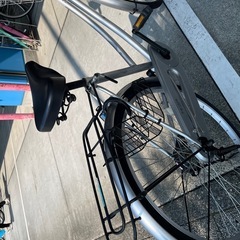 【大人用】整備済中古自転車 サイモト26型パティオボックス  最廉価 婦人車 銀色 <自転車のオオムラ 静岡店>の画像