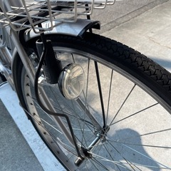 【大人用】整備済中古自転車 サイモト26型パティオボックス  最廉価 婦人車 銀色 <自転車のオオムラ 静岡店>の画像