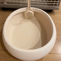 キャットタワー　２段　トイレ付き
 の画像