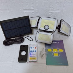 【新品未使用品】　ソーラーライト 屋外 防水 分離型 センサーライト 人感センサー/4灯の画像