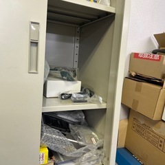 スチールキャビネット　セット　下のみ鍵有りの画像