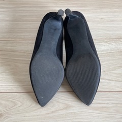パンプス　ヒール　黒　ほぼ新品　23.5 GUの画像