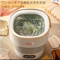 【新品未使用品】　 小型洗濯機 折りたたみ ミニ洗濯機 脱水機能付き排水ホースの画像
