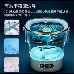 【新品未使用品】　 小型洗濯機 折りたたみ ミニ洗濯機 脱水機能付き排水ホースの画像