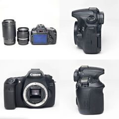 【全国送料無料】 Canon EOS Kiss 60D✨ カメラバッグ付き✨超望遠 ダブルレンズセット スマホ転送OK ハイアマチュア機ズームセット✨ 届いたらすぐに使えます✨ キヤノン キャノンの画像
