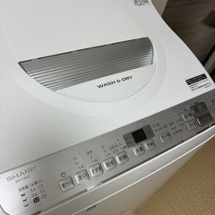 [美品] SHARP 洗濯乾燥機 ES-TX5C-S 2019年製 5.5kgの画像