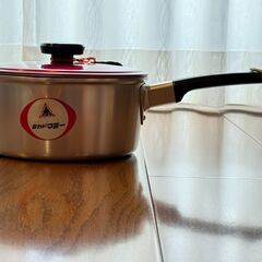 アルミ製の片手鍋 赤蓋_Bの画像