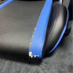 【中古品】GTRACING ゲーミングチェア 座椅子 ブルー GT89-BLUE♪ダメージはあります^_^の画像