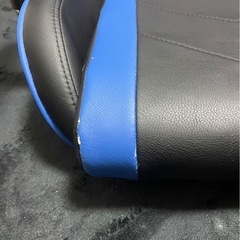 【中古品】GTRACING ゲーミングチェア 座椅子 ブルー GT89-BLUE♪ダメージはあります^_^の画像