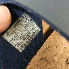 0826-078 Lee 紺デニム　 コルクサンダル25cmの画像