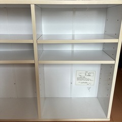  横長カラーボックス　白　2個の画像