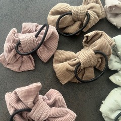 リボン型ヘアゴム 6個セットの画像
