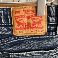 Levi's 510 コントラコスタW27 L30 ブラックデニムの画像