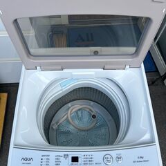 洗濯機 アクア AQW-S5NBK 2022年 家事家電 せんたくき【安心の3ヶ月保証・送料に設置費込み】🚚自社配送時💳代引き可🚚(現金、クレジット、スマホ決済対応)の画像