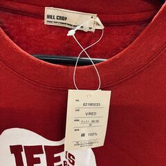 HILL CROP 半袖Tシャツ（V/RED）Mサイズの画像