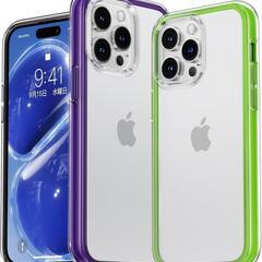 iPhone 14 Pro Max ケース 耐衝撃 クリア 黄変防止 パープルの画像