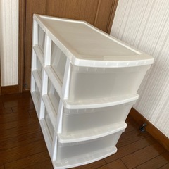 押入れ用　クリアケース　3段収納ボックスの画像
