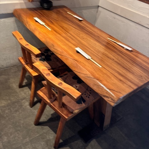 和風テーブル椅子セット(特注品)