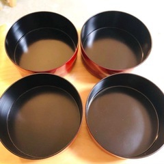 【受付中‼️】蓋付き銘々器 寿司桶★おひつ 梅 ちらし寿司 うな重★4個セット★いつでもお渡し可能です⭕️の画像