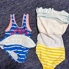 水着 2枚　女児　サイズ90の画像