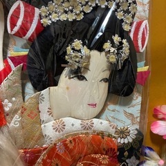 飾り羽子板　ガラスケース入りの画像