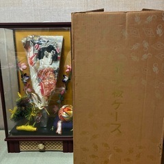 飾り羽子板　ガラスケース入りの画像