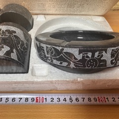 大理石　灰皿セットの画像