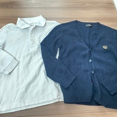 コムサカーディガン、シャツセットの画像