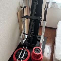 【美品】ベンチプレス 70kg セット IROTEC 筋トレ ダンベル の画像