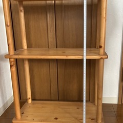 キャスター付き　ワゴン　　木製の画像