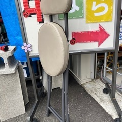 ニトリ フォールディングチェア ボンベイ モカ 折りたたみチェア 椅子 イス 合皮革張り 中古品 ③の画像