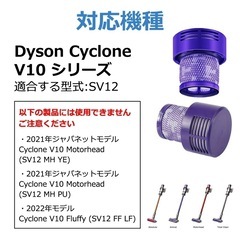 ダイソン 掃除機 フィルター V10 互換品 2個セット dyson SV12 シリーズ の画像